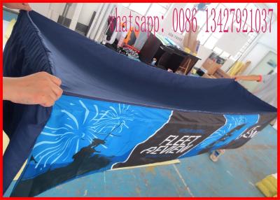 China Promotional 8ft 240g Printed Spandex Tablecloths , Stretch Tablecloths Customized Made Logo for sale