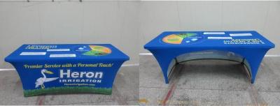 China Printed Advertising Flag Banners Stretch Fitted Table Cloths & Event Table Cloths for sale