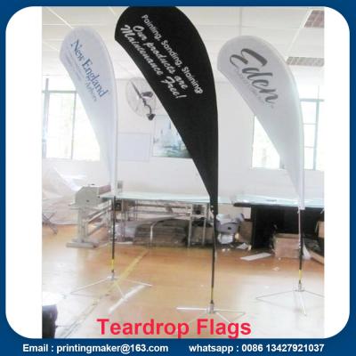 China Custom Teardrop Flag Signs for Business for sale