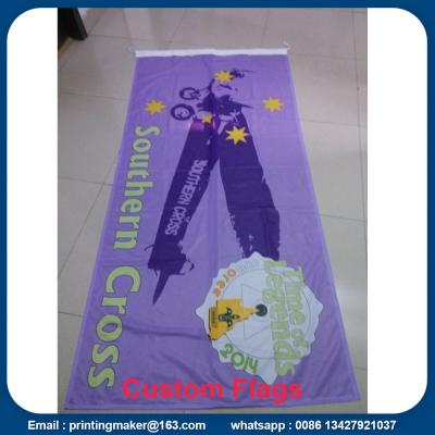 China Custom 110 G Knitted Polyester Fabric Advertising Flags for sale