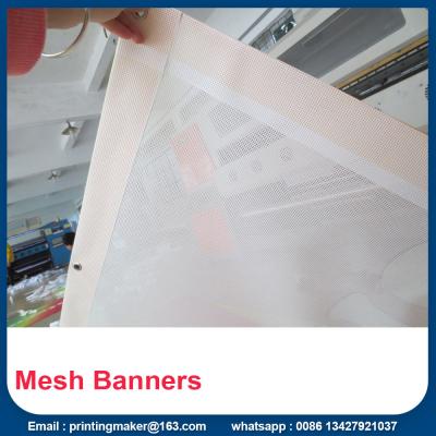 China Mesh Printed PVC Banners With Metal Eyelets for sale