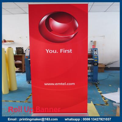 China Retractable Standard Roll Up Banner Stand With Banner for sale