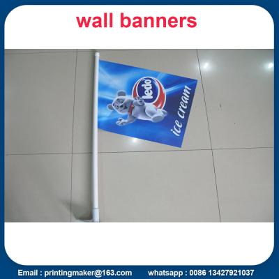 China Double Sided Printed PVC Shop Front Flags for sale