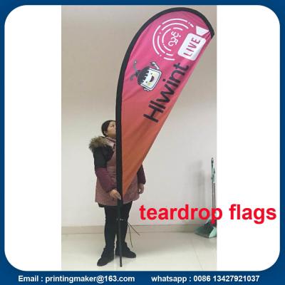 China Custom Teardrop Flag Banner Printing for sale