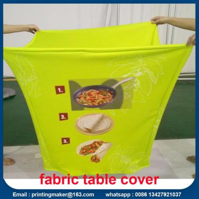 China Custom Stretch Fabric Table Cover with Printing for sale