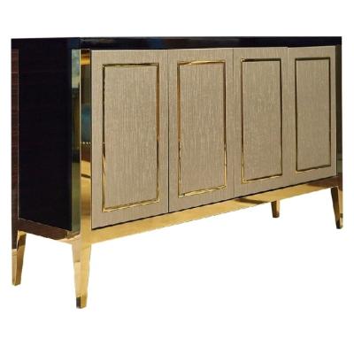 China (Other)Adjustable Dining Room Sideboard Sideboard Collection Mirrored Cabinet High Gloss White Sideboard for sale