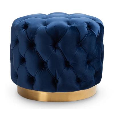 China Round Shape Adjustable Modern Fabric Foot (Height) Tufted Stool Stool For Bedroom Dressing Room Home Furniture for sale