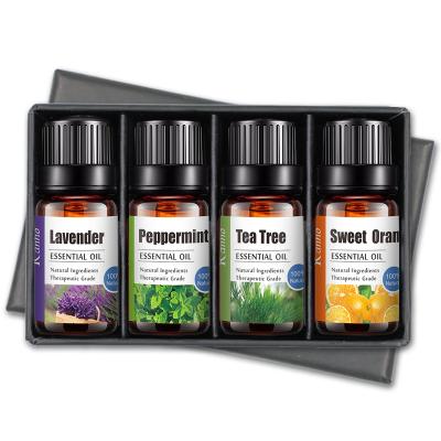 China Lavender Pepermint Green Tea Lemongrass Eucalyptus 100% Pure Essential Oils Gift Set Orange Aromatherapy Oil Anti Aging for sale