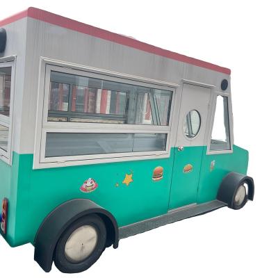 China SKANA vegetable processing factory fully equipped fiberglass trailers retro mobile food street food cart trailer for sale