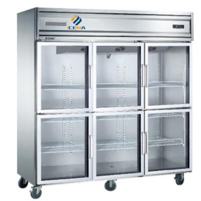 China Geladeira vertical com porta de vidro, freezer 1350L capacidade ultragrande comercial à venda