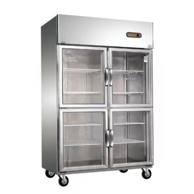 중국 Professional Cold storage four door upright stainless steel commercial refrigerator and deep freezer 판매용