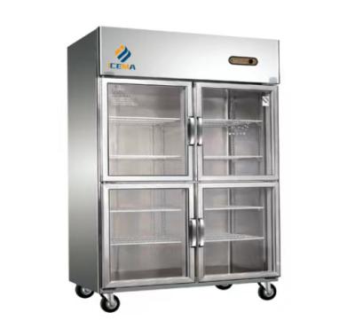 China Commercial four doors stainless steel upright refrigerator 780L zu verkaufen