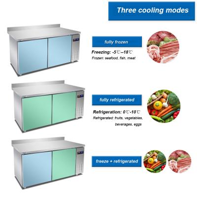 China Adjustable Stainless Steel Upright Freezer Top Freezer Double Door with R404A Refrigerant à venda