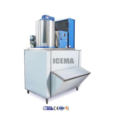 Cina Commercial ICEMA 1T Industrial Flake Ice Machine with 2.1kw Refrigerating Capacity in vendita