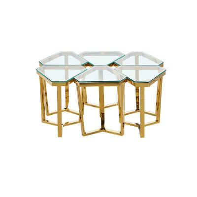 China Durable Small Coffee Table Set High Quality And Latest Hot Sale Design Tempered Glass End Table Living Room Furniture Modern Traditional for sale