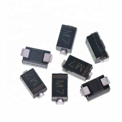 China New Good Quality General Purpose Plastic Rectifier SMA Diode 1A 1000V 1N4007 M7 for sale