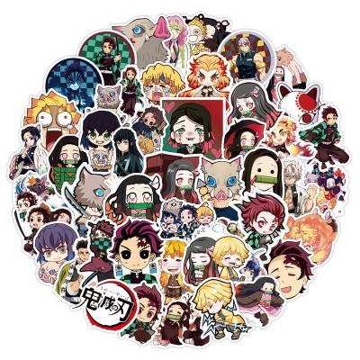 China 50PCS Waterproof+Eco-friendly Demon Slayer Cartoon Anime Graffiti Stickers Suitcase Notebook Skateboard Water Cup Stickers for sale