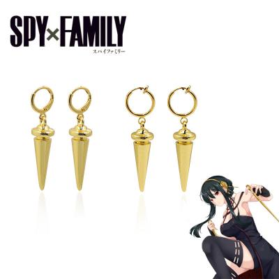 China The Other SPY X FAMILY Figure Yor Forger Forger Badge Alloy Dangle Earrings For Women Girls Cosplay Jewelry for sale