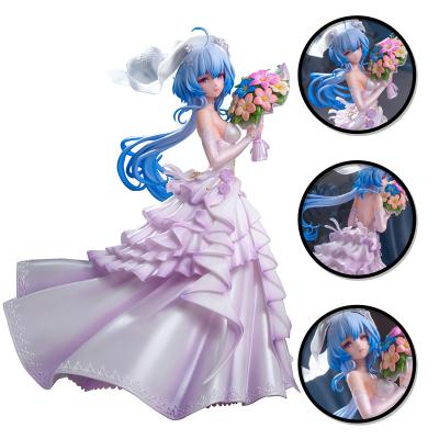 China Model Doll Toys Collectible PVC Toy Anime Figure Ganyu Cartoon Toy Genshin Impact Ganyu Wedding Dress Figurine for sale