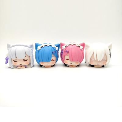 China 4pc/set Funny Mini Cartoon Character Re:Life In A Different World From Zero Anime Figures PVC Toy for sale