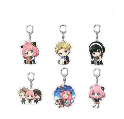 China SPYxFAMILY Eco-friendly Anime Sale Decoration Gift Student Couples Bag Handwork Hot Ultra Clear Key Chain Hanging Acrylic Keychains for sale