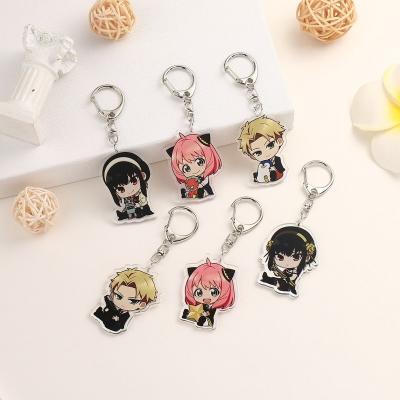 China Spy X Family Acrylic Keychains Charm Cute Anime Keychain Figures Holder Bags Fashion Jewelry Key Phone Key Ring Pendant for sale