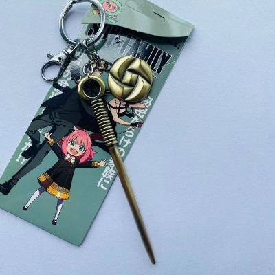 China Key Chains Acrylic Key Ring Jewelry Gifts Props Keychains Metal Stand Cosplay Loyor Anya Yor Durable X SPY FAMILY Anime Cartoon Figure for sale