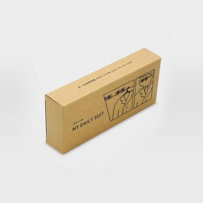 China Recyclable Custom Paper Packaging Drawer Box Eco-friendly Sunglasses Box Recycled Kraft Paper Box Packaging for sale