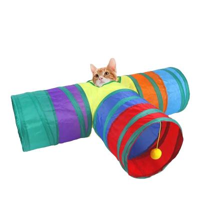 China Viable cat tunnel bed mascotas cat toy set with running large pet toys for sale