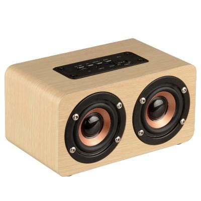 China Wireless Portable High Sound Quality MDF 6 Inches Wooden Box Radio Bluetooths Speaker With 1500mAh Certified Rechargeable Battery for sale