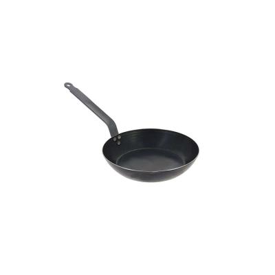 China Heavy Duty Black 1.5mm Carbon Steel Pan Skillet Non-Stick Commercial Grade Frying Viable for sale