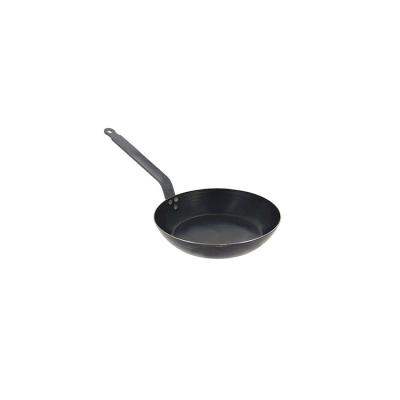 China OEM Cookware Non-Rust Durable High Quality Pans Non Stick Around Black Carbon Steel Frying Pan for sale