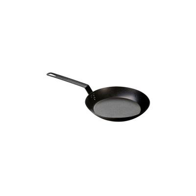 China Durable Custom Logo 1.5mm Carbon Steel Black Non-Rust Frying Pan Non Stick Round Skillets for sale