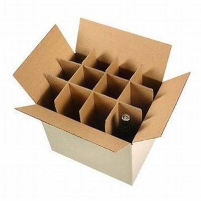 China Recycled Materials Wholesale Logo Corrugated Paper Box Wine Glass Bottle Beverage Gift Boxes For Food Packaging for sale