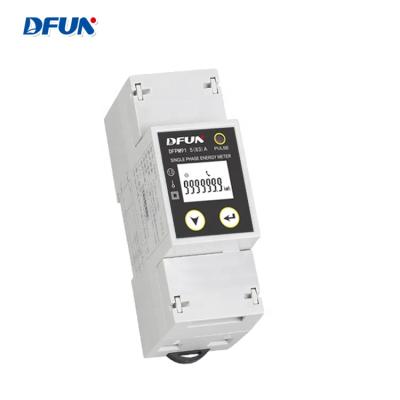 China DFUN DFPM91 1 phase energy meter din rail electricity meter for solar system DFPM91-V1-50 for sale