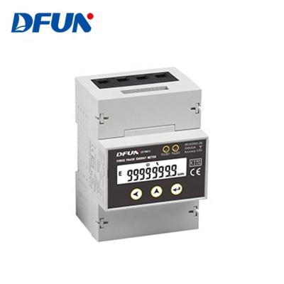 China DFUN DFPM93 Din Rail Energy Meter With LCD Display Multi Tariff KWH Meter DFPM93 for sale