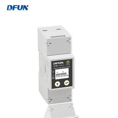 China DFUN DFPM91 Single Phase Din-Rail Energy Meter Digital RS485 Electric Power Multifunction Meter DFPM91-V1-50 for sale