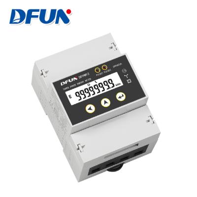 China DFUN DFPM93 DIN Rail Mount Digital Electric Meter 3 Phase 4 Wire KWH Electronic Energy Meter DFPM93 for sale