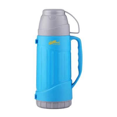 China Special hot selling PORTABLE large capacity design thermos flask with plastic body and glass liner for sale