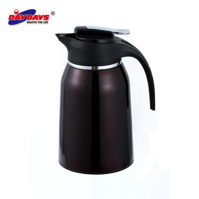 China Durable Metal Body Stainless Steel Glass Handle 1900ml Refill Inside Thermos Coffee Pot for sale