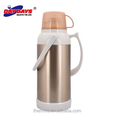 China Coffee design metal body and viable types of refill vacuum thermos glass flask for sale