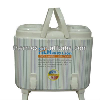 China 12L Two Taps Sustainable Metal Thermal Insulated Water Jug Dispenser for sale