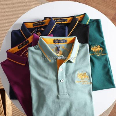 China parride Embroidered Logo Custom Design Formal Pure Cotton Oversized Men's Polo T-Shirt for sale