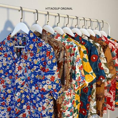 China Digital Printed Shirt Men's Fashion Anti-Shrink Summer Beach Casual Hawaiian Style Breathable Shirt For Men for sale