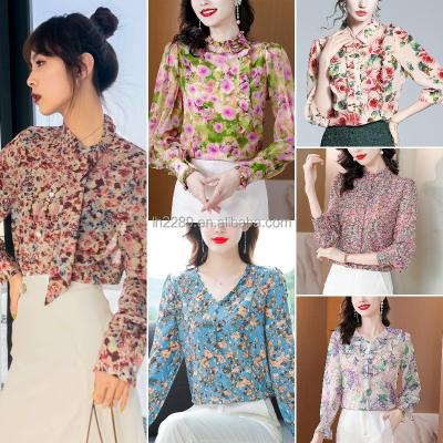 China Fashion Design Chiffon Anti-Shrink Women's Large Shirt Tops Summer Breathable Women's Tops for sale