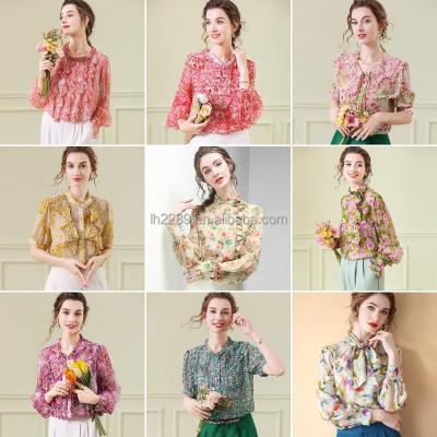 China 2023 New Spring Chiffon French Soft Bow Anti-Shrink Blouse Elegant Top for sale