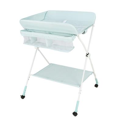 China 100% SUNNUO 2021hot-selling Eco-friendly Baby Table Folding Portable Diaper Changing Waterproof Changing Stations With Wheels for sale