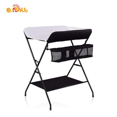 China 100% Eco-friendly Convenience Baby Changing / Table Folding Diaper Changing Station With Storage Tray For Infant for sale