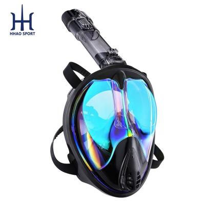 China 180 Degree Panoramic View Anti-Leak Anti Fog Plated Adults Full Face Snorkel Diving Mask for sale