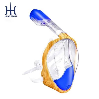 China Anti-Leak Water Transfer Printed System Full Face Air Intake Dry Top Breathing Mask For Diving Swimming for sale